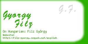 gyorgy filz business card
